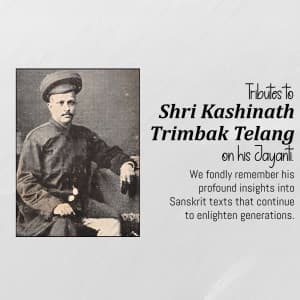 Kashinath Trimbak Telang Jayanti creative image