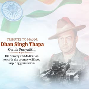 Shri Dhan Singh Thapa Ji Punyatithi flyer