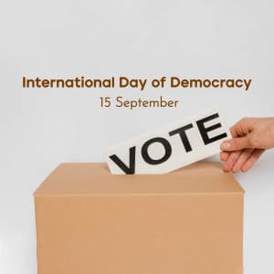 International Day of Democracy flyer