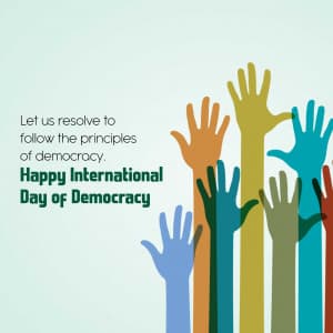 International Day of Democracy banner