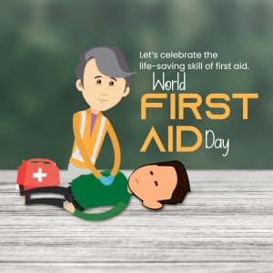World First Aid Day event poster