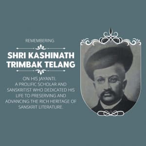 Kashinath Trimbak Telang Jayanti graphic