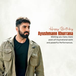 Ayushmann Khurrana Birthday flyer