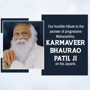 Karmaveer Bhaurao Patil Ji Jayanti Facebook Poster