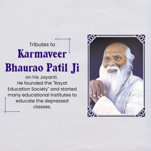 Karmaveer Bhaurao Patil Ji Jayanti Instagram Post