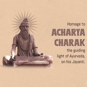 Acharya Charak Jayanti marketing poster