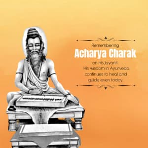 Acharya Charak Jayanti marketing flyer