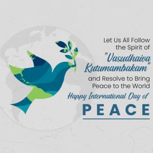 International Day of Peace event poster