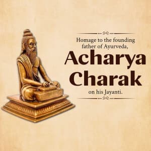 Acharya Charak Jayanti poster Maker