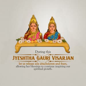 Jyeshtha Gauri Visarjan illustration