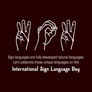 International Day of Sign Languages poster