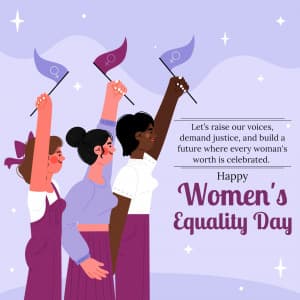 Women Equality Day marketing flyer