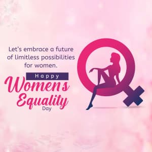 Women Equality Day whatsapp status poster
