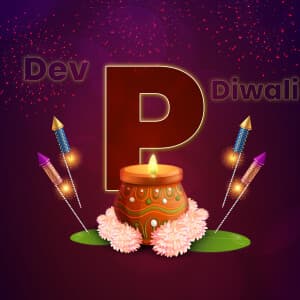 Dev Diwali Basic Theme marketing flyer