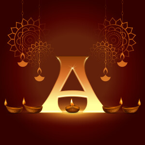 Diwali Alphabet Instagram banner