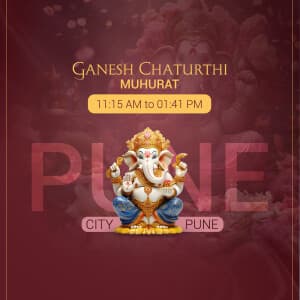 Ganesh Chaturthi Muhurat Instagram Post