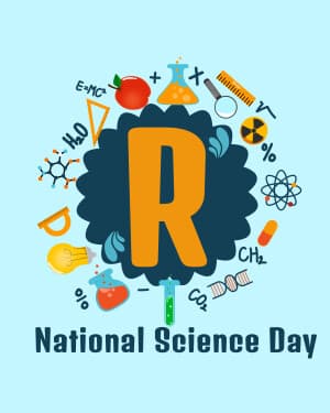 Special Alphabet - National Science Day marketing poster