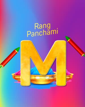 Special Alphabet - Rang Panchami whatsapp status poster