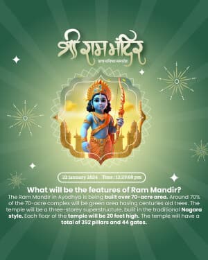 Ram Mandir Info Facebook Poster