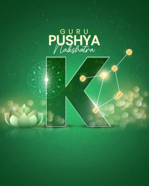 Premium Alphabet - Guru pushya nakshatra video