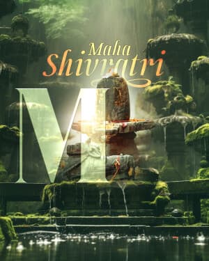 Premium Alphabet - Maha Shivaratri Instagram Post