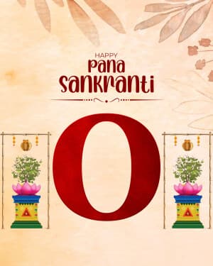 Premium Alphabet - Pana Sankranti Instagram Post