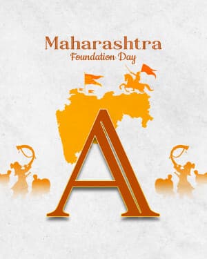 Basic Alphabet - Maharashtra Foundation Day flyer