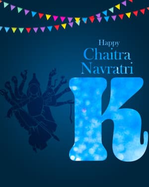 Special Alphabet - Chaitra Navratri marketing flyer