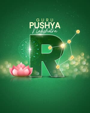 Premium Alphabet - Guru pushya nakshatra Facebook Poster