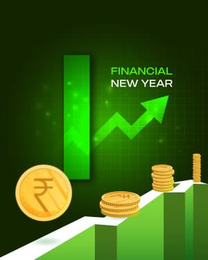 Basic alphabet - Financial New Year marketing poster