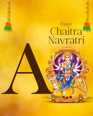 Premium Alphabet - Chaitra Navratri greeting image