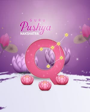 Special Alphabet - Guru pushya nakshatra graphic