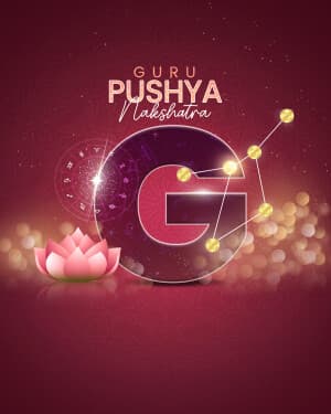 Premium Alphabet - Guru pushya nakshatra poster