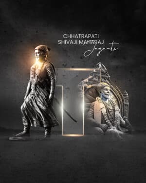 Premium Alphabet - Chhatrapati Shivaji Maharaj Jayanti ad post