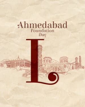 Basic Alphabet - Ahmedabad Foundation Day Instagram Post