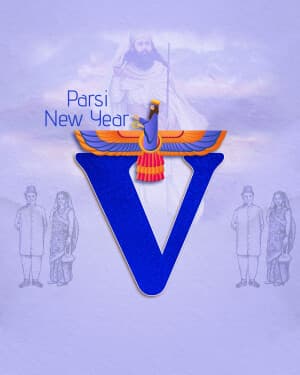 Premium Alphabet - Parsi New year flyer