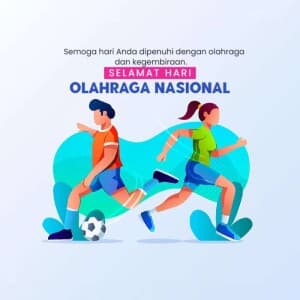 National Sports Day (Indonesia) Facebook Poster