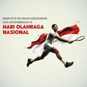 National Sports Day (Indonesia) marketing flyer