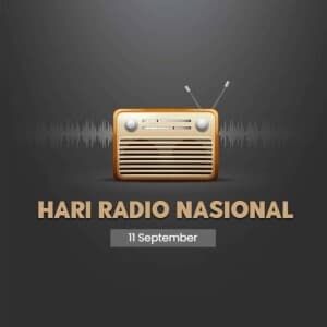 National Radio Day / Anniversary of RRI (indonesia) marketing poster