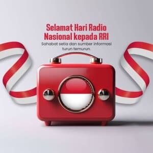 National Radio Day / Anniversary of RRI (indonesia) Instagram Post