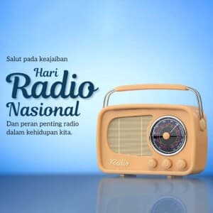 National Radio Day / Anniversary of RRI (indonesia) marketing flyer