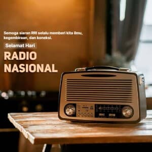 National Radio Day / Anniversary of RRI (indonesia) creative image