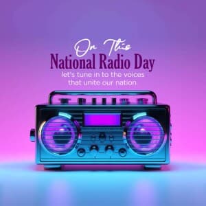 National Radio Day / Anniversary of RRI (indonesia) flyer