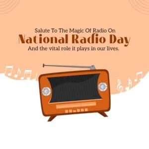 National Radio Day / Anniversary of RRI (indonesia) poster