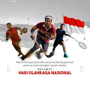 National Sports Day (Indonesia) greeting image