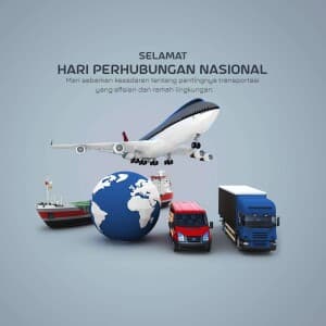 National Transport Day (Indonesia) whatsapp status poster