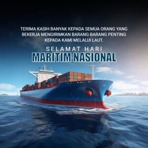 National Maritime Day (indonesia) whatsapp status poster