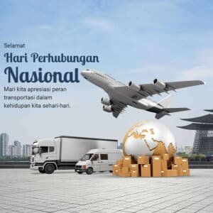 National Transport Day (Indonesia) Facebook Poster