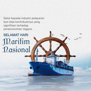 National Maritime Day (indonesia) marketing flyer