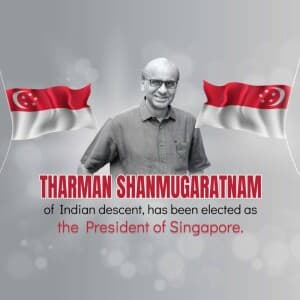 Indian Man becomes Singapore President poster